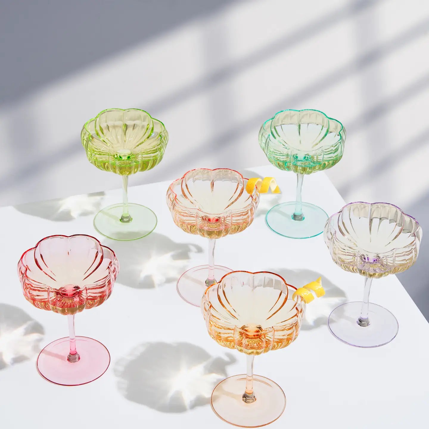 Flower Coupe Cocktail, Set of 6