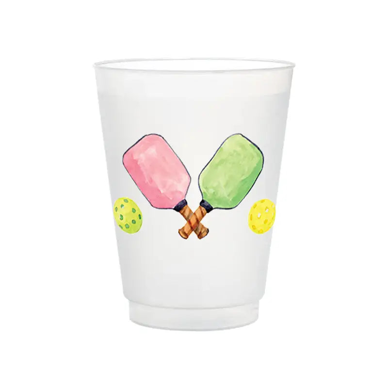 Frosted Cups, Set of 6 | Pickleball