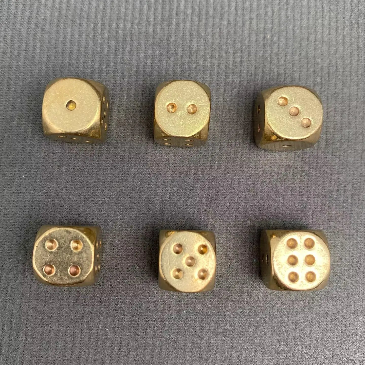 Brass Dice Set of 2