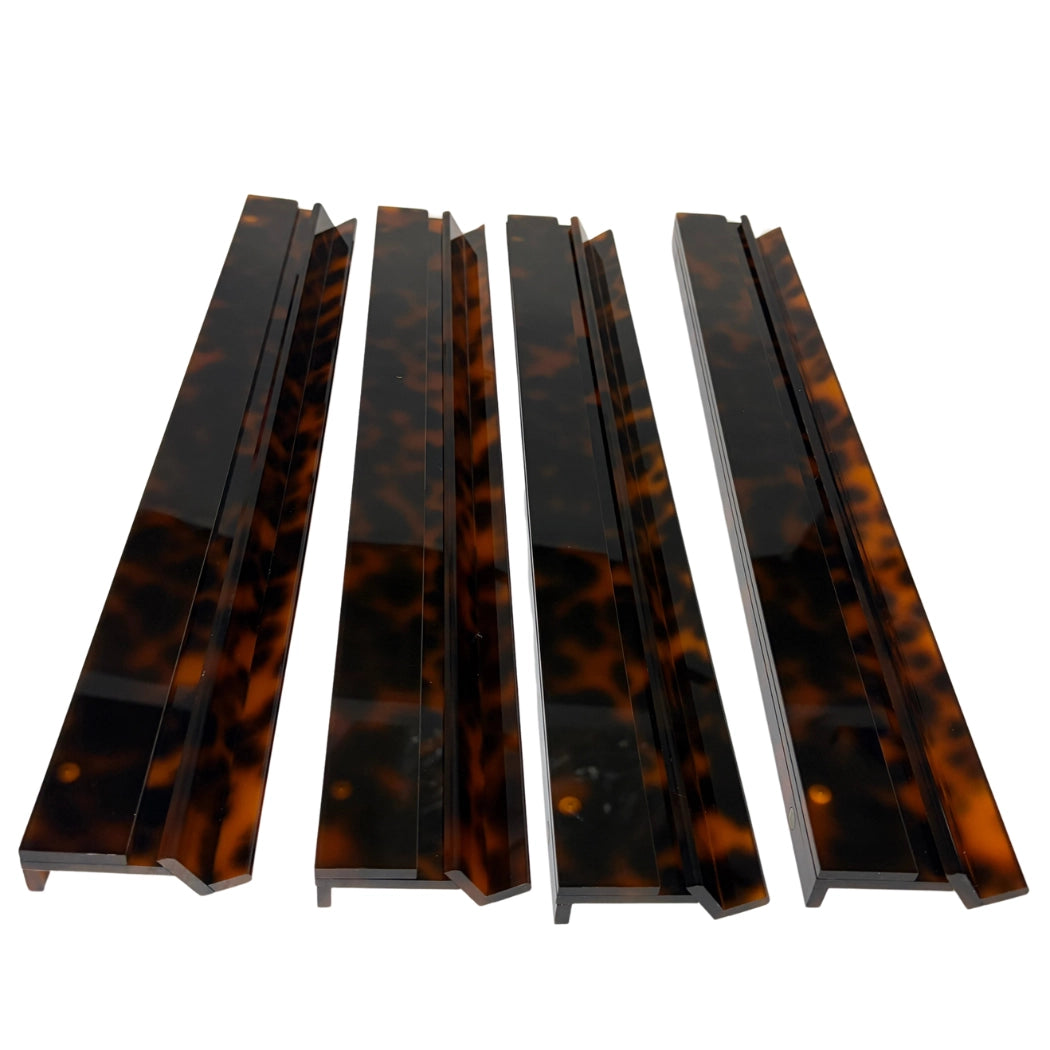 Luxury Tortoise Shell Mahjong Racks & Pushers Set (4 Pieces)